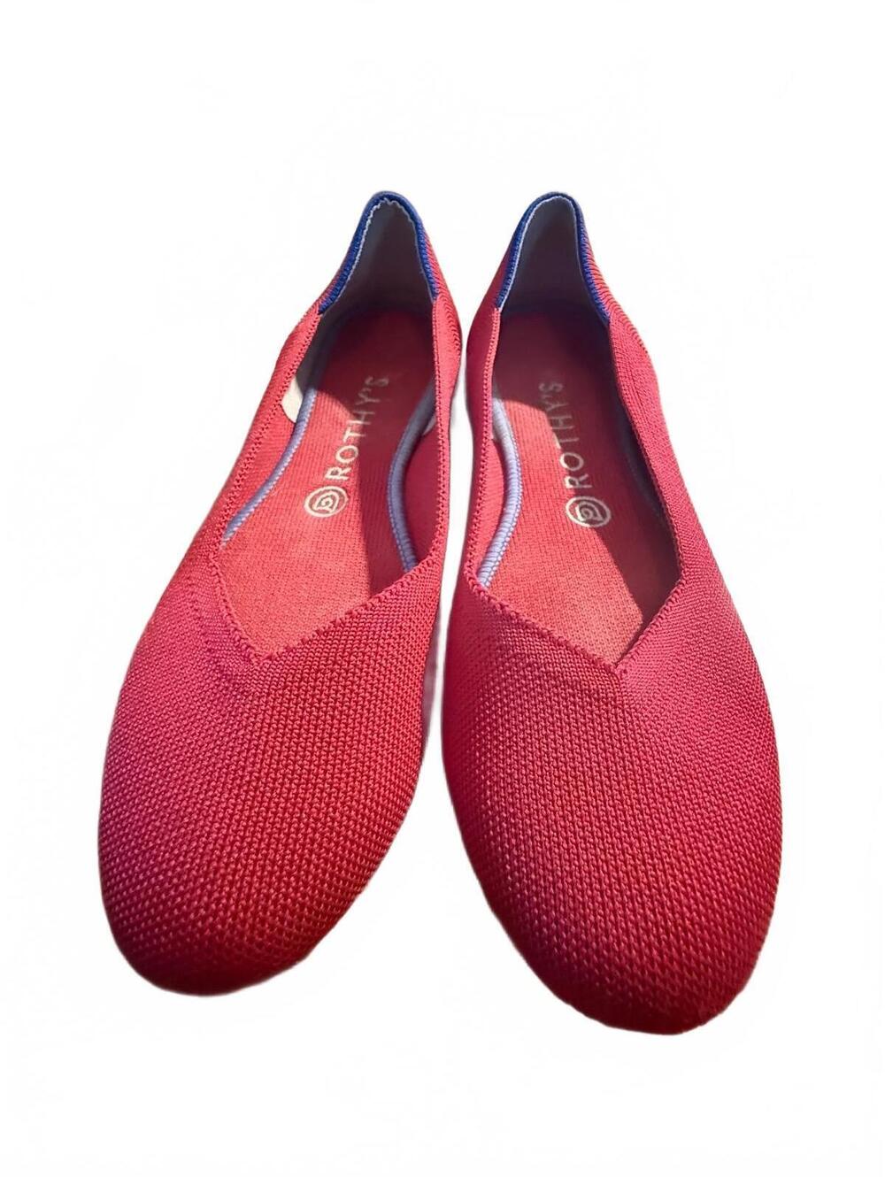 Rothy's Red Knit Slip-On Flats Size 8.5